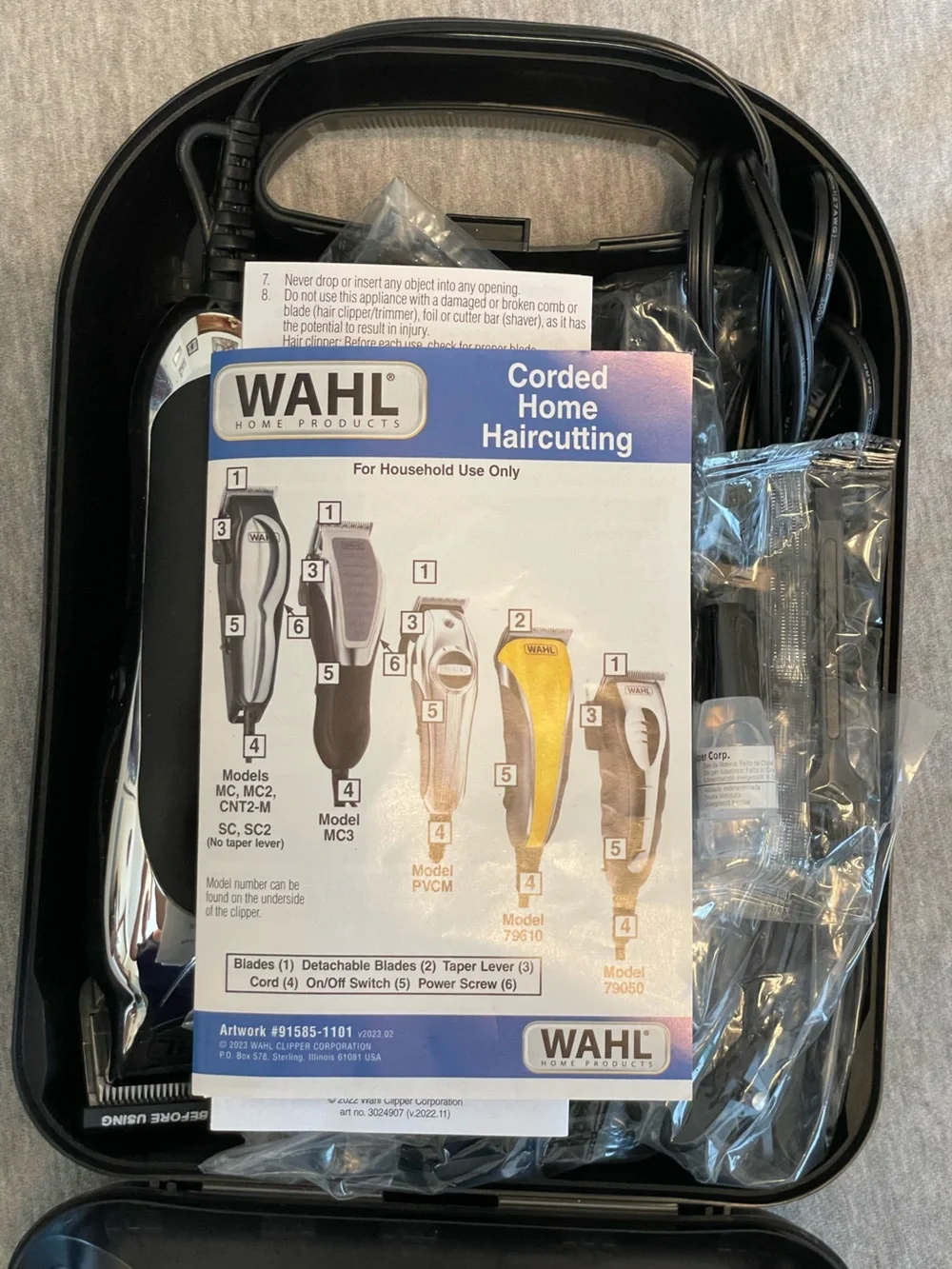 Wahl Corded Home Haircutting Kit – with Case – Great Condition